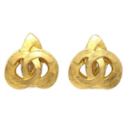 CHANEL 1997 Heart Earrings Gold Small