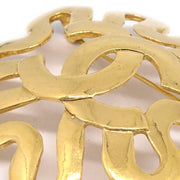 CHANEL 1995 Squiggle Border Brooch Gold