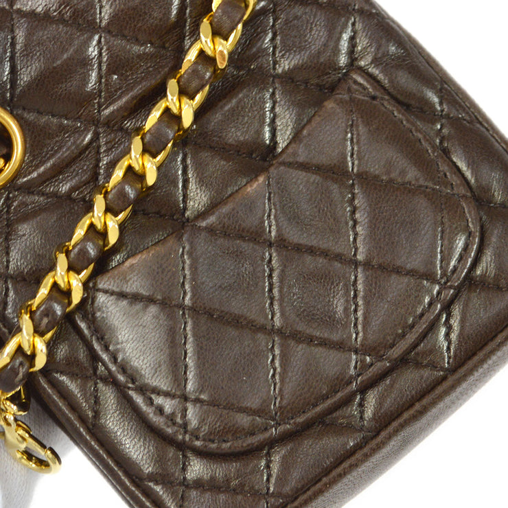 CHANEL, Bags, Chanel Brown Lambskin Classic Flap Micro Belt Bag 632