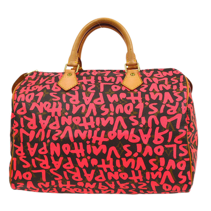 Louis Vuitton Monogram Graffiti Speedy 30 Fuchsia