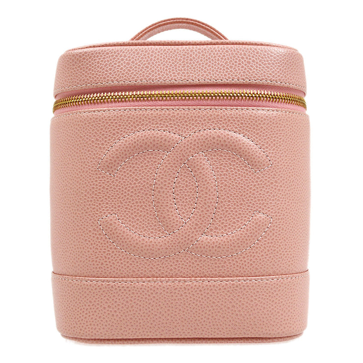 CHANEL 2003-2004 Pink Caviar Timeless Vanity Handbag