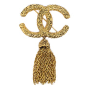 Chanel 1993 Florentine Filigree Tassel Brooch Large