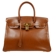 HERMES * 2001 BIRKIN 30 Brown Box Calf