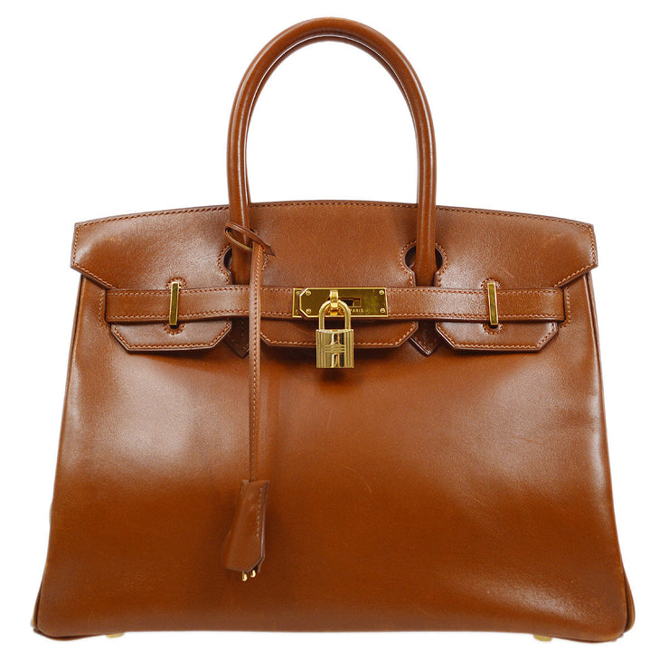 HERMES * 2001 BIRKIN 30 Brown Box Calf
