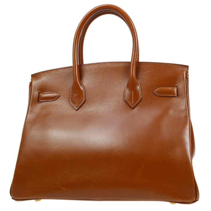HERMES * 2001 BIRKIN 30 Brown Box Calf