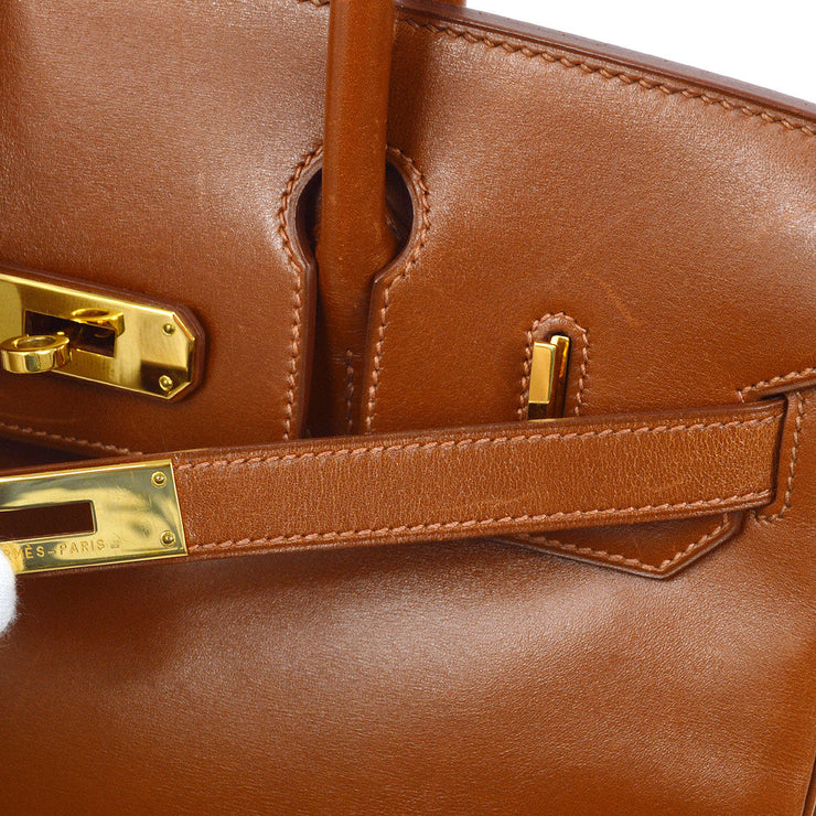 HERMES * 2001 BIRKIN 30 Brown Box Calf