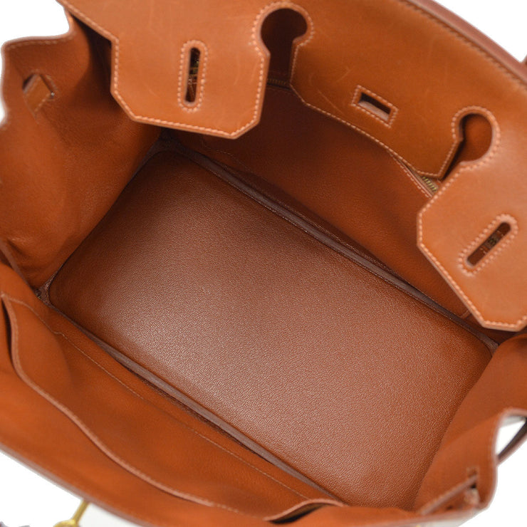 HERMES * 2001 BIRKIN 30 Brown Box Calf
