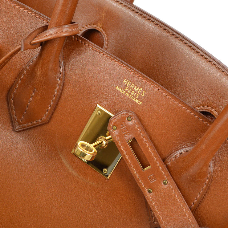 HERMES * 2001 BIRKIN 30 Brown Box Calf
