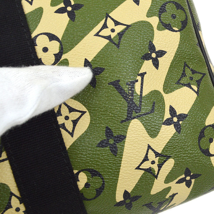 LOUIS VUITTON Monogramo Flage Speedy 35 Hand Bag M95773 Camouflage