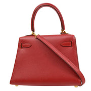 HERMES * 1999 Mini Kelly 20 SELLIER Rouge Vif Courchevel