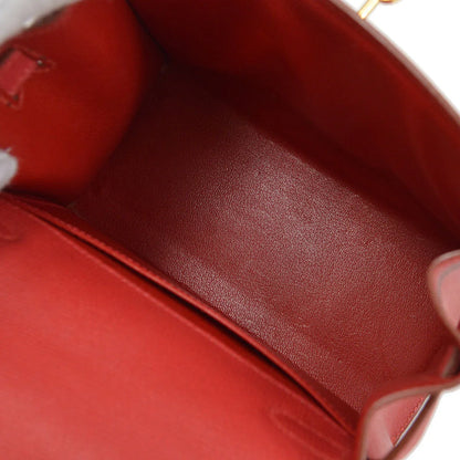 HERMES * 1999 Mini Kelly 20 SELLIER Rouge Vif Courchevel