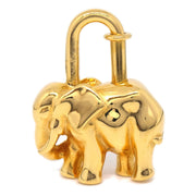 HERMES Elephant 1988 Cadena Lock Bag Charm Gold Small Good