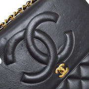 CHANEL 1991-1994 CC Flap Maxi Black Lambskin