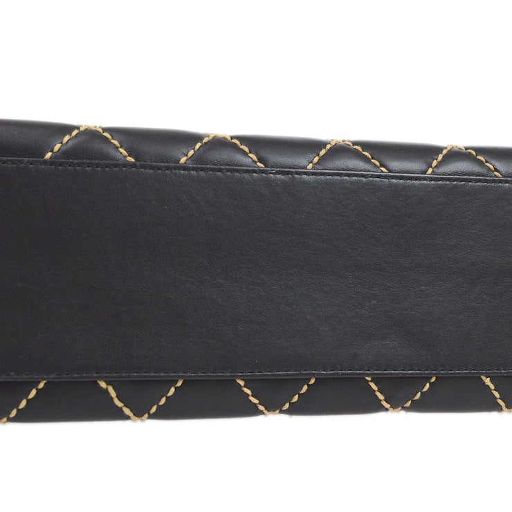 CHANEL 2004-2005 Wild Stitch Kelly 30 Black Calfskin