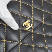 CHANEL 2004-2005 Wild Stitch Kelly 30 Black Calfskin