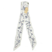 HERMES 2022 Les Cles a Pois Twilly Scarf