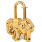 HERMES 1988 Elephant Cadena Lock Bag Charm Gold Small Good