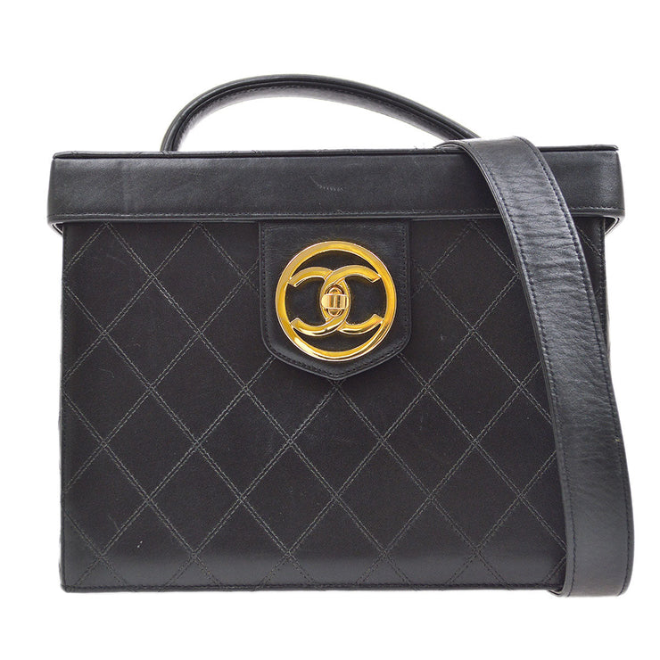 Chanel 1991-1994 Cosmoline Cirled CC Vanity Handbag