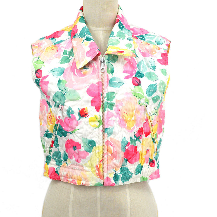 Chanel 1995 Spring floral diamond-quilted vest #38