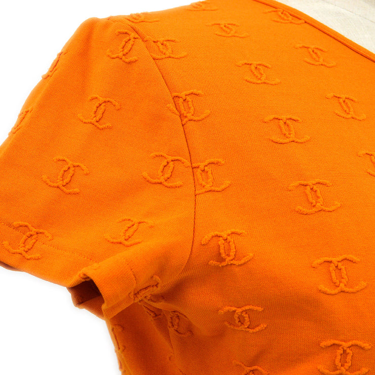 Chanel Orange cotton CC Cropped Top