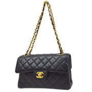 CHANEL 1996-1997 Double Sided Classic Flap Small Black Caviar