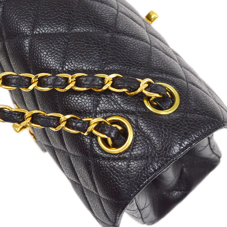 CHANEL 1996-1997 Double Sided Classic Flap Small Black Caviar