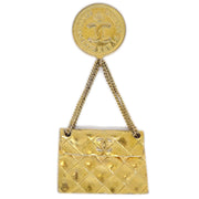 CHANEL Bag Brooch Pin Gold 93A