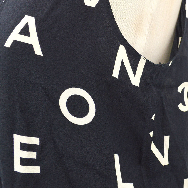 Chanel 1997 logo-embroidered sleeveless shirt #40