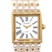 CHANEL Mademoiselle Watch 18KYG #M