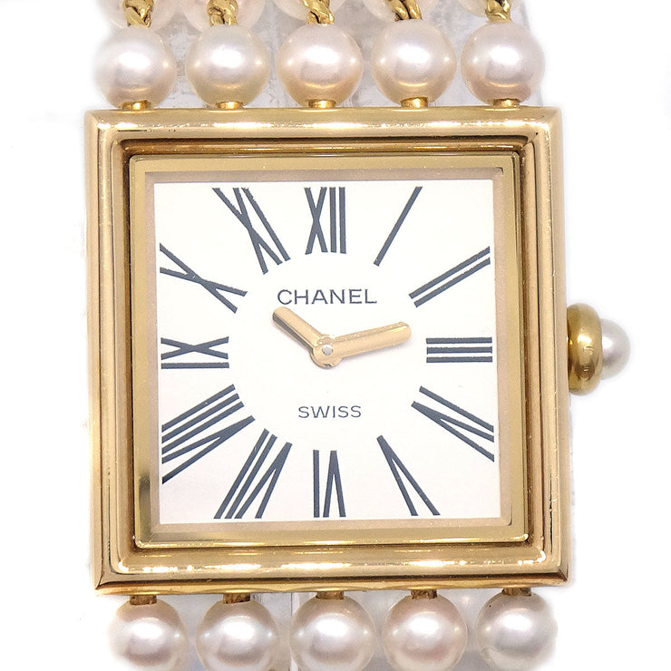 Chanel 1989 Mademoiselle Watch Pearl 18k #M