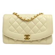 CHANEL * 1994-1996 Diana Flap Medium Ivory Caviar