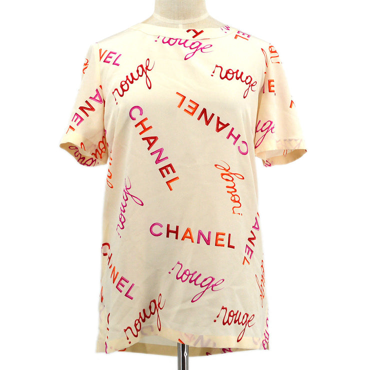 Chanel White Cotton Logo Printed Short Sleeve TShirt XS Chanel  TLC