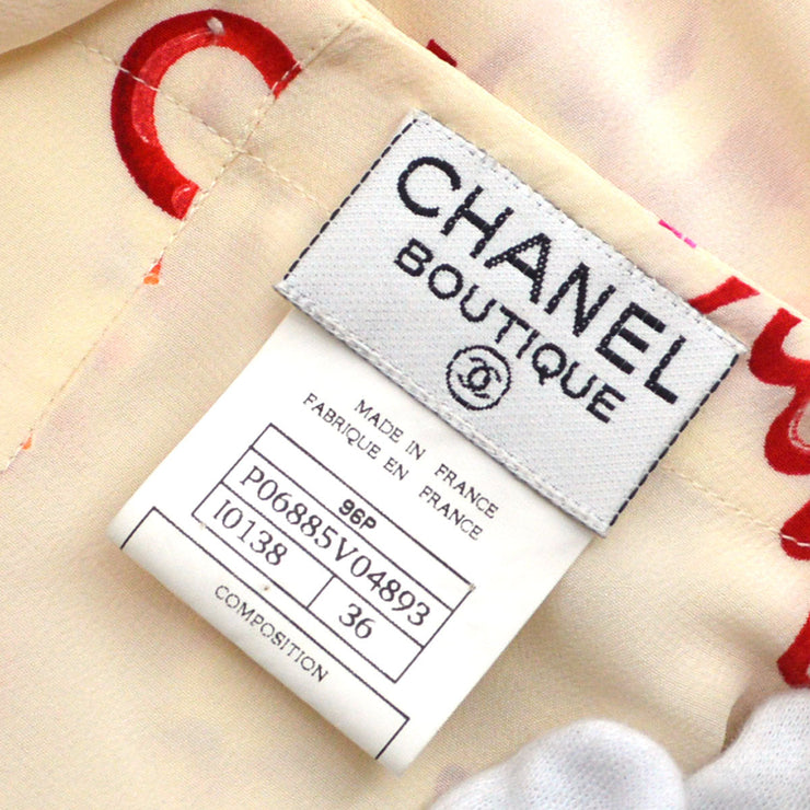 Chanel 1996 logo-print silk T-shirt #36