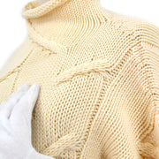 CHANEL 1999 Fall high-neck cable-knit jumper #42