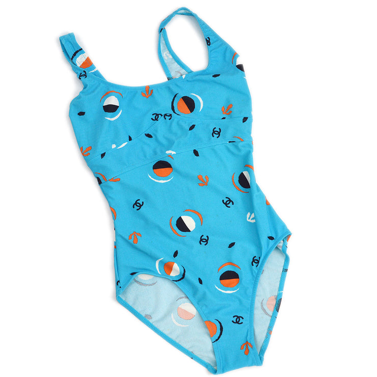 CHANEL CC graphic-print swimsuit #38