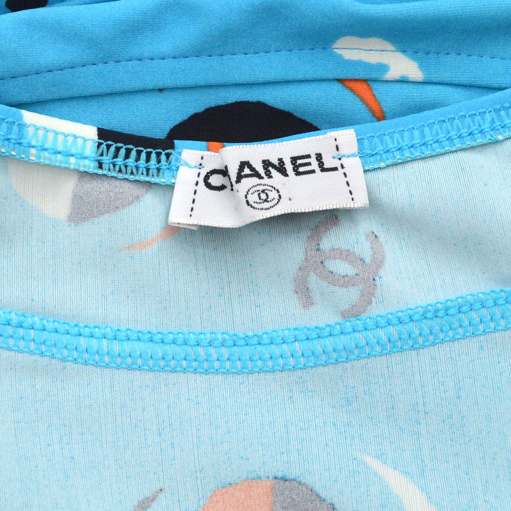 CHANEL CC graphic-print swimsuit #38
