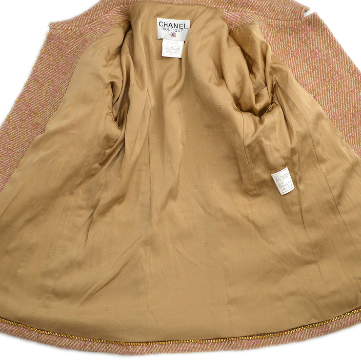 CHANEL 1996 Fall bouclé two-piece skirt suit #40