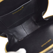 CHANEL 1994-1996 Round Vanity Handbag Black