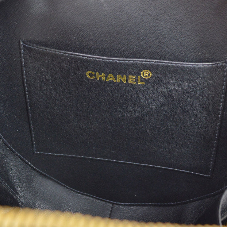 CHANEL 1994-1996 Round Vanity Handbag Black
