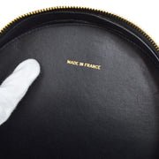 CHANEL 1994-1996 Round Vanity Handbag Black