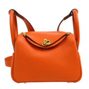 HERMES 2021 Lindy Mini Clemence Orange
