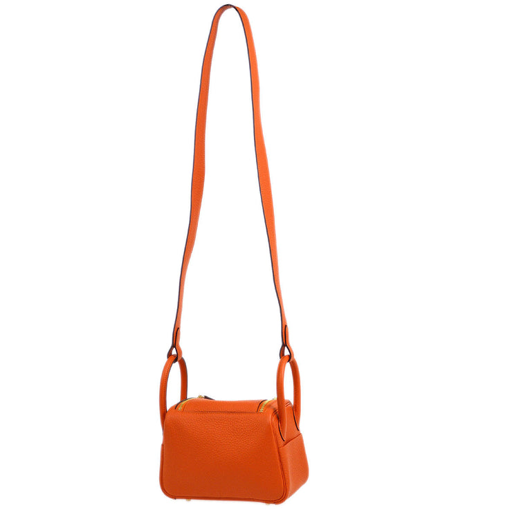 HERMES 2021 Lindy Mini Clemence Orange
