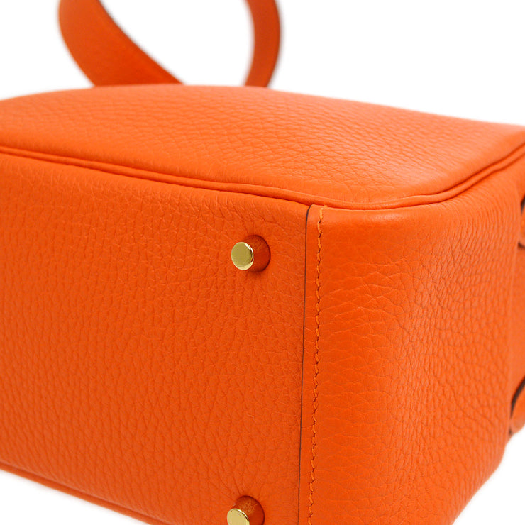 HERMES 2021 Lindy Mini Clemence Orange