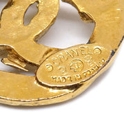 Chanel 1993 Cutout Medallion Earrings Clip-on 2885