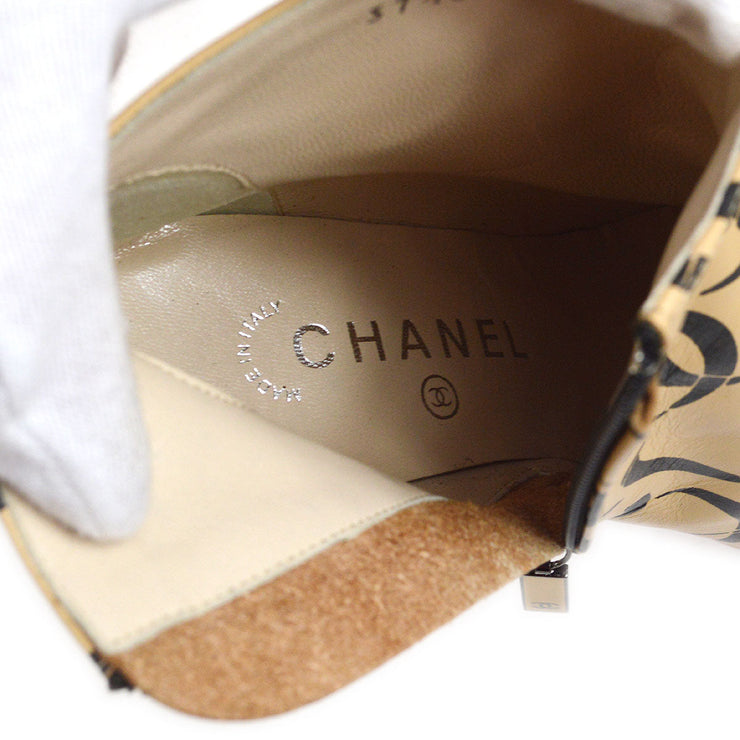 CHANEL 2000 Short Boots Shoes #37 1/2