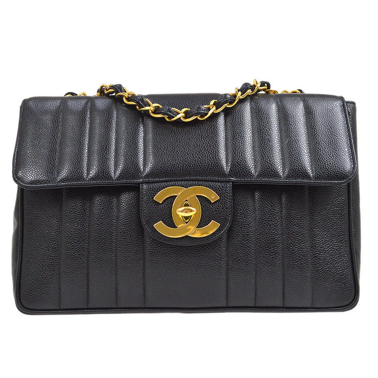 CHANEL 1991-1994 Jumbo Vertical Classic Flap