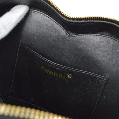 Chanel Heart Vanity Chain Handbag Black