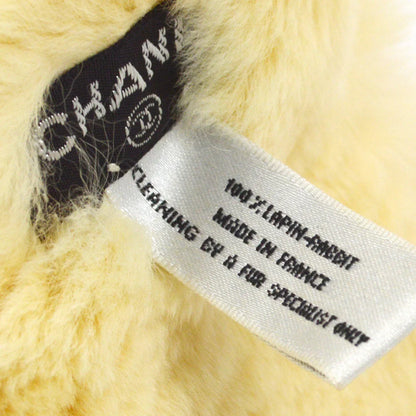 CHANEL 2001 Fur Bracelet Wristband White