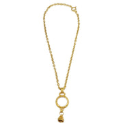 CHANEL 1994 Bell Loupe Gold Chain Necklace