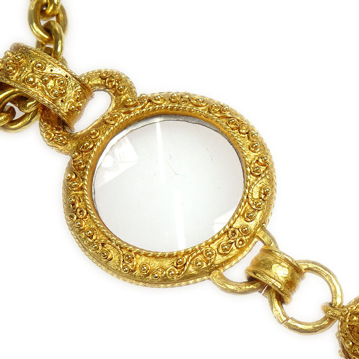 CHANEL 1994 Bell Loupe Gold Chain Necklace